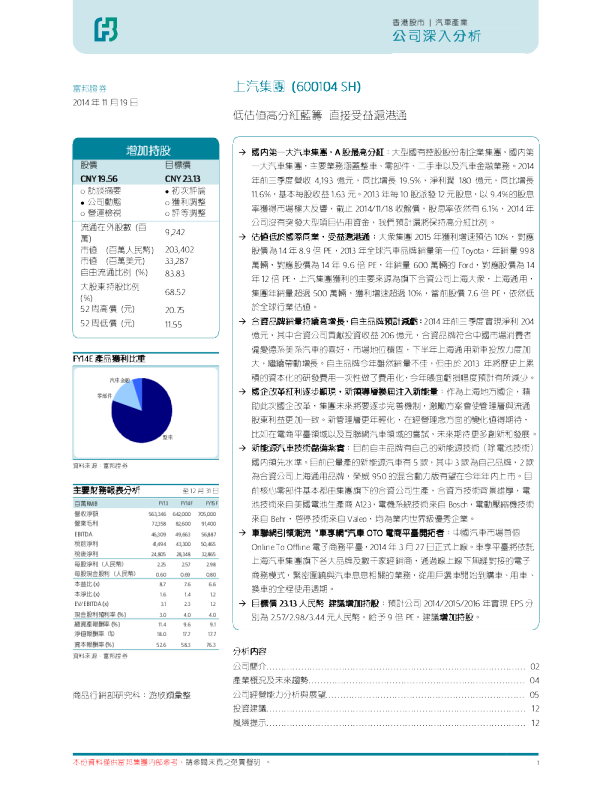 低估值高分红蓝筹 直接受益沪港通