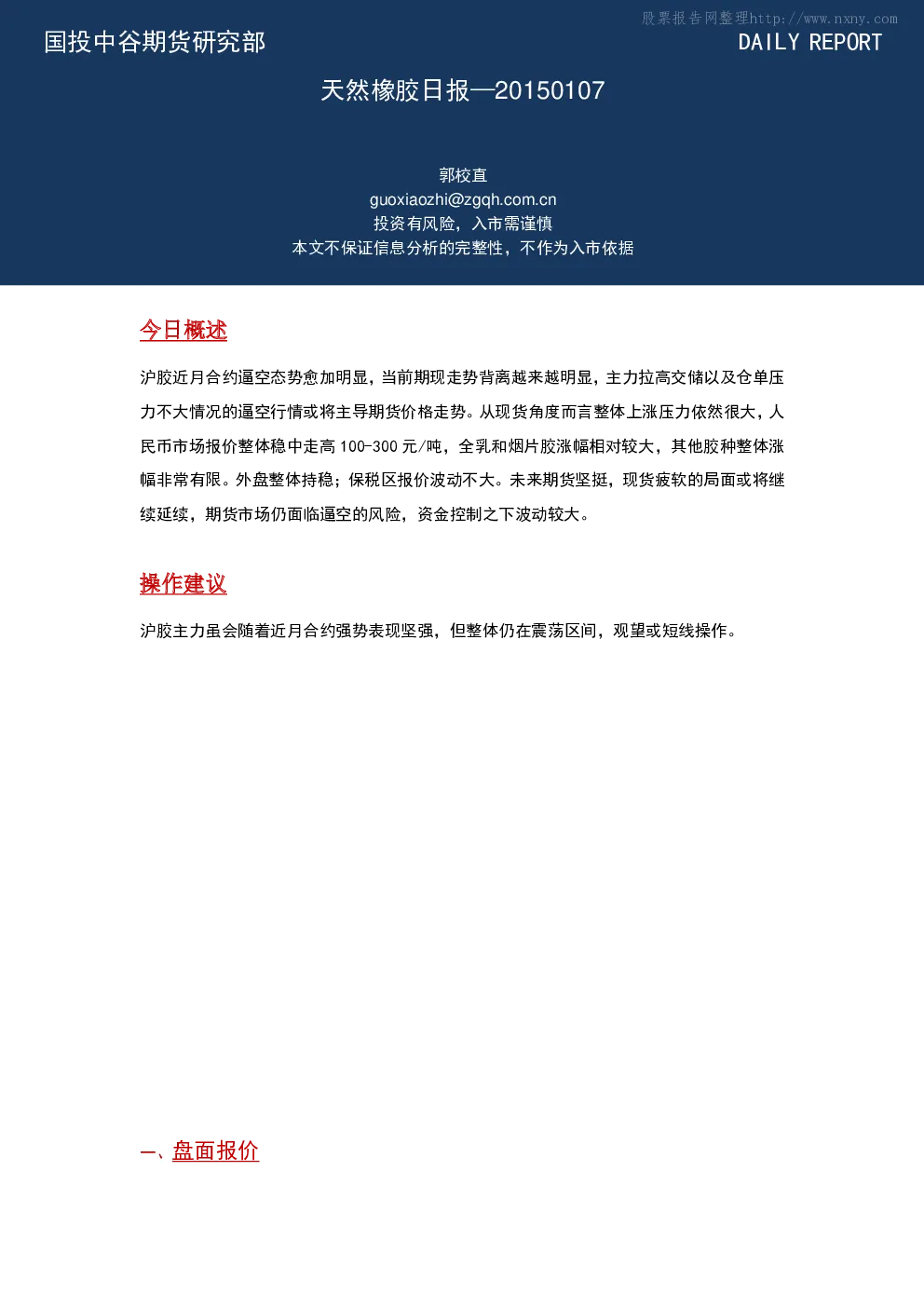 报告封面