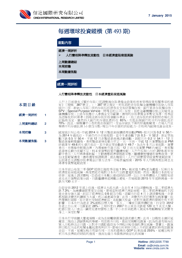每周环球投资纵横(第493期)