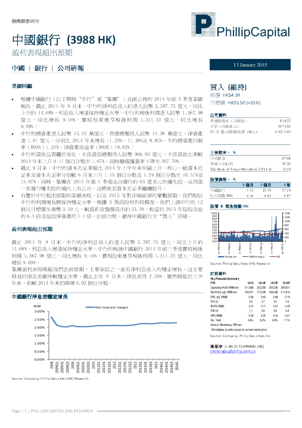 盈利表现超出预期