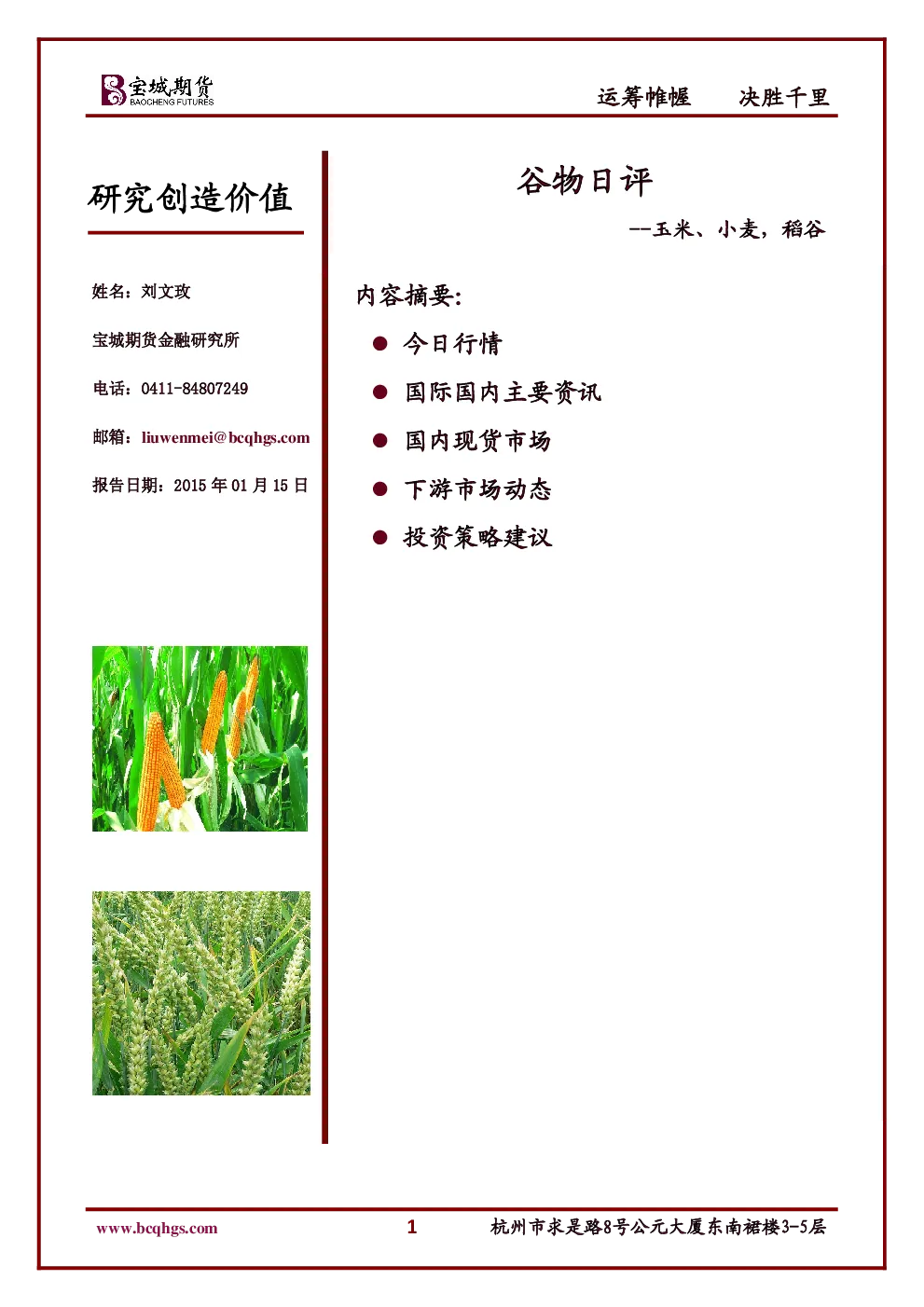 报告封面