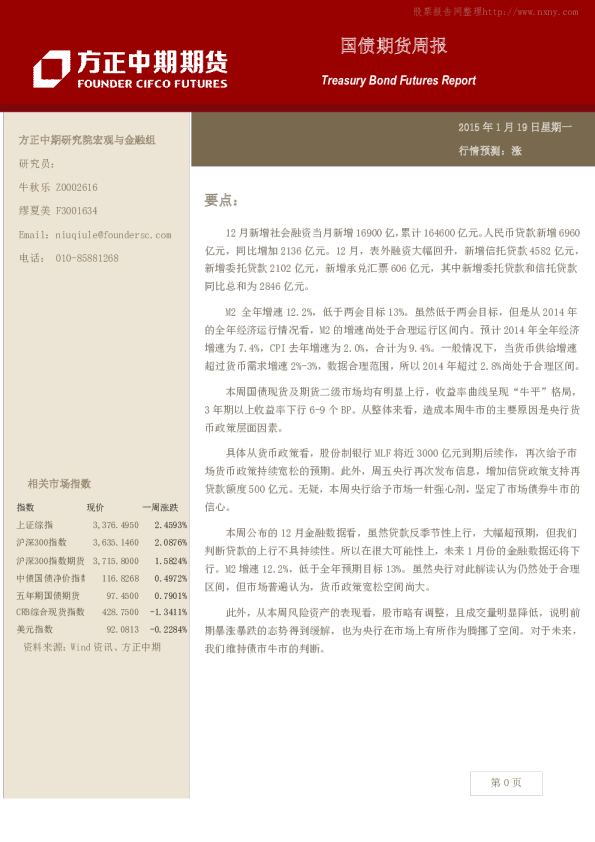 方正中期期货国债周报