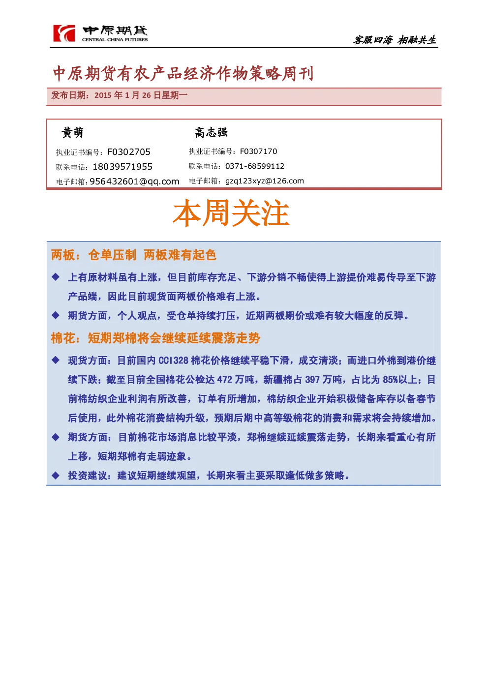 报告封面