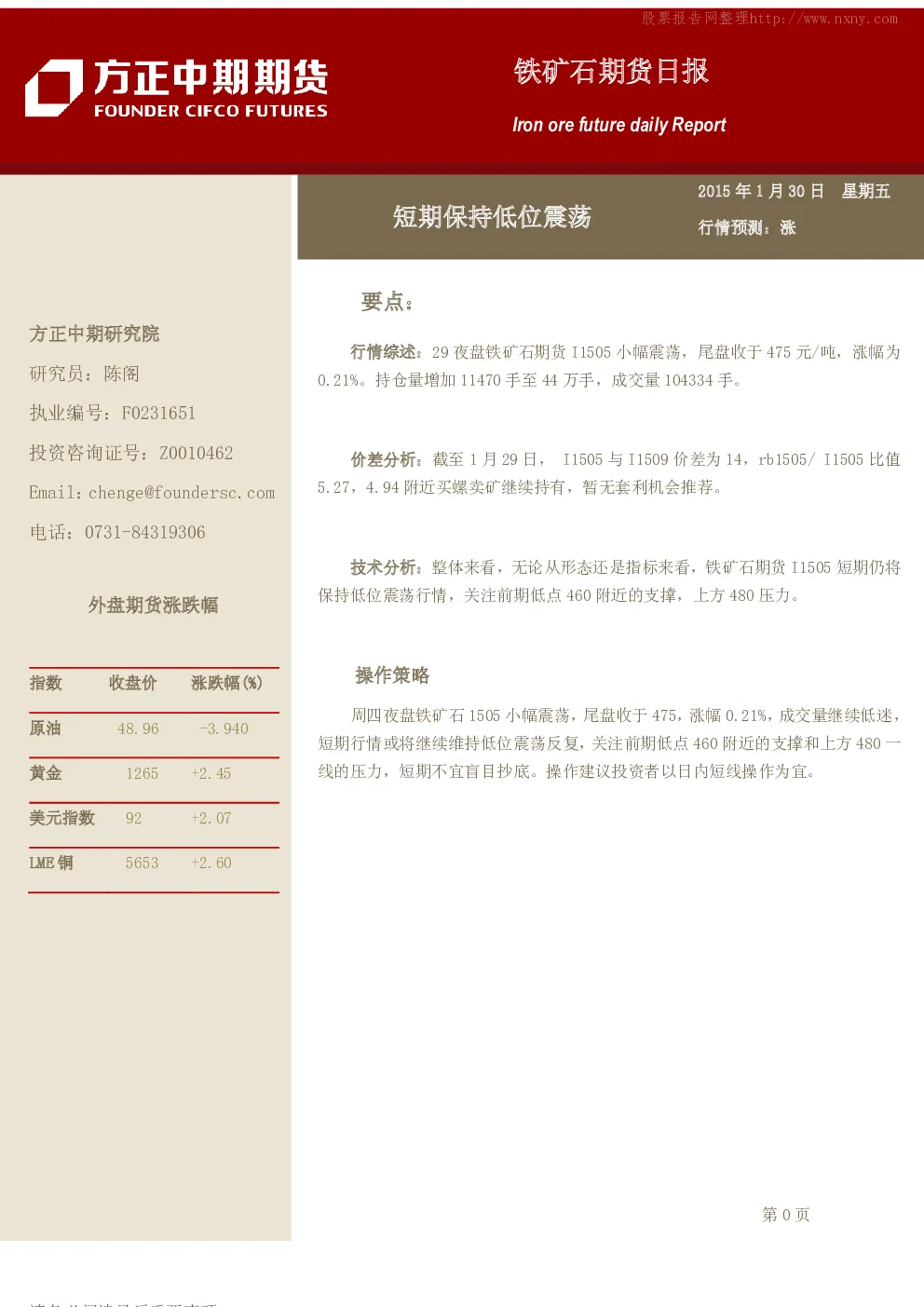 报告封面