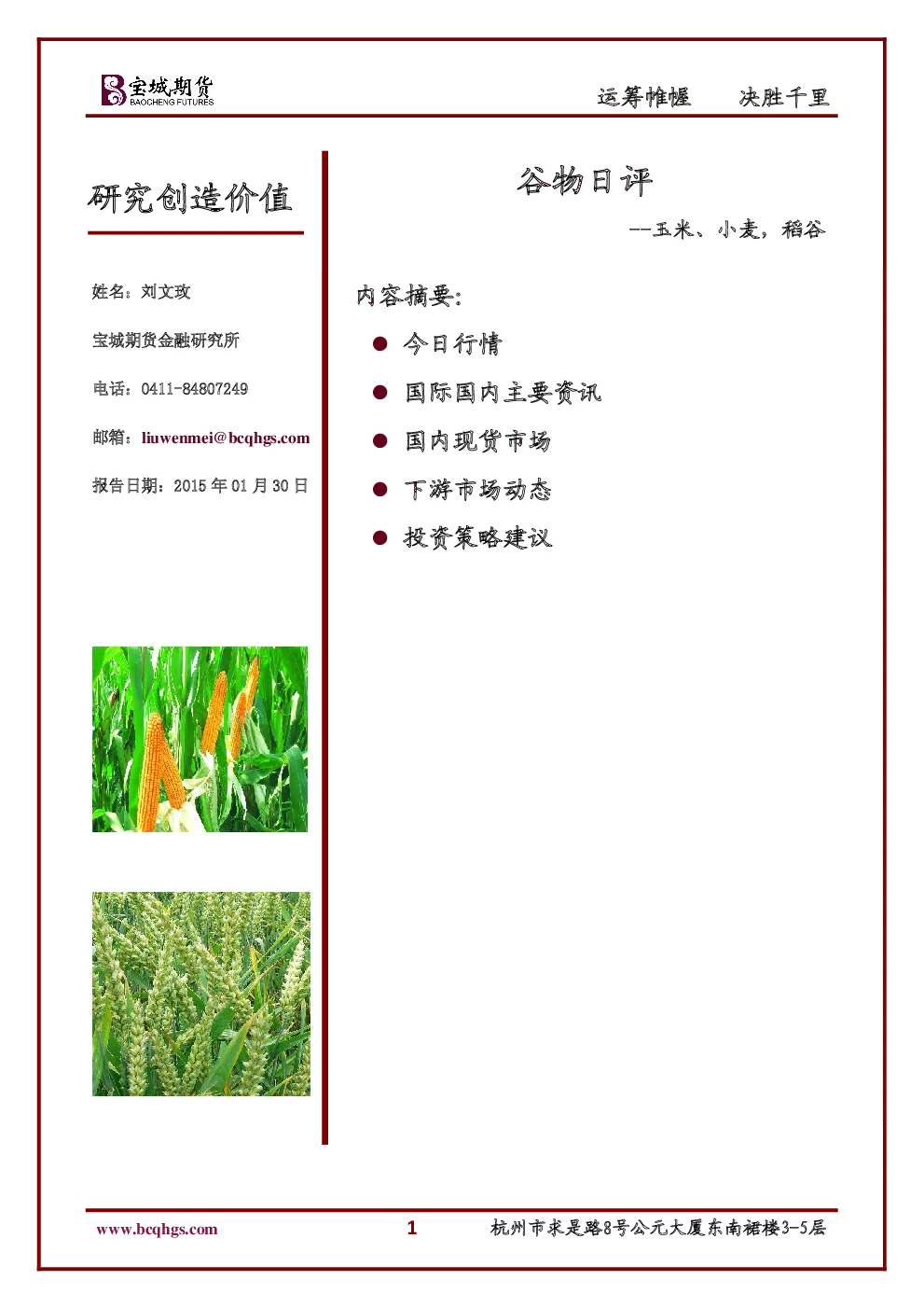 报告封面