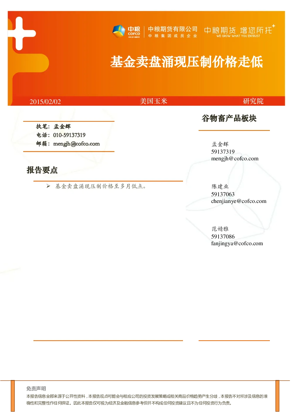 报告封面