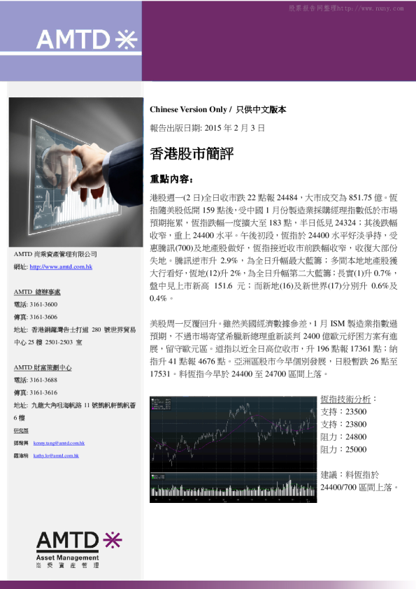 尚乘财富香港股市简评