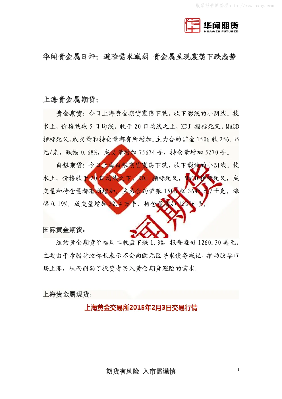 报告封面