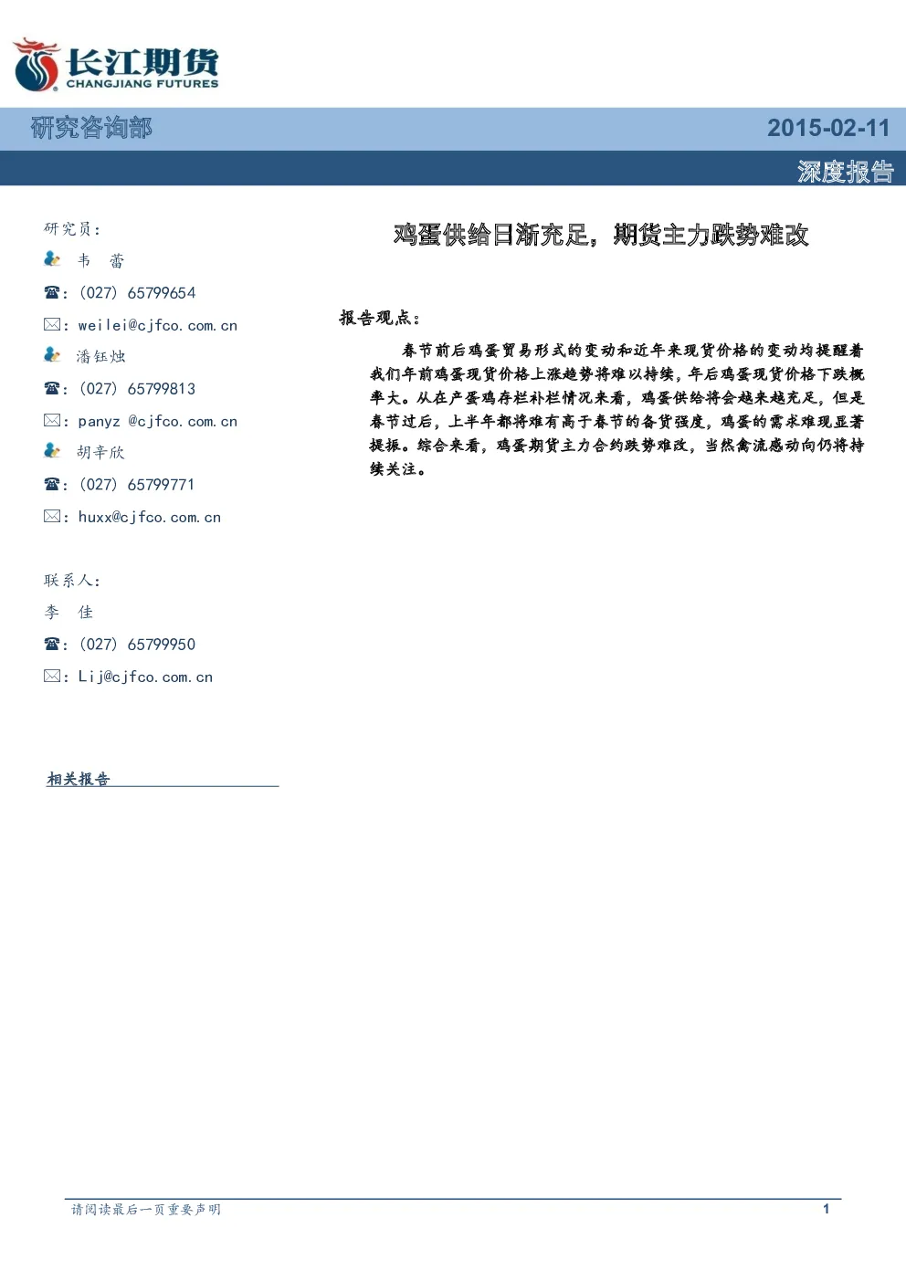 报告封面