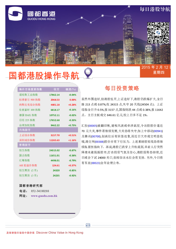 每日港股导航