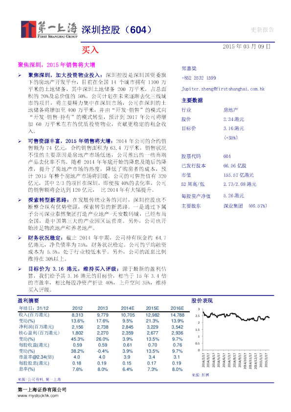 聚焦深圳，2015年销售将大增