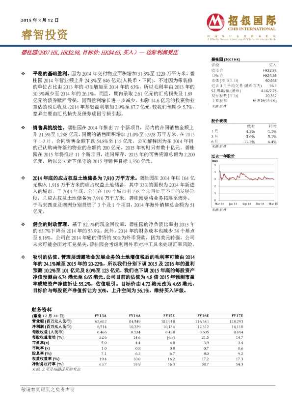 边际利润受压