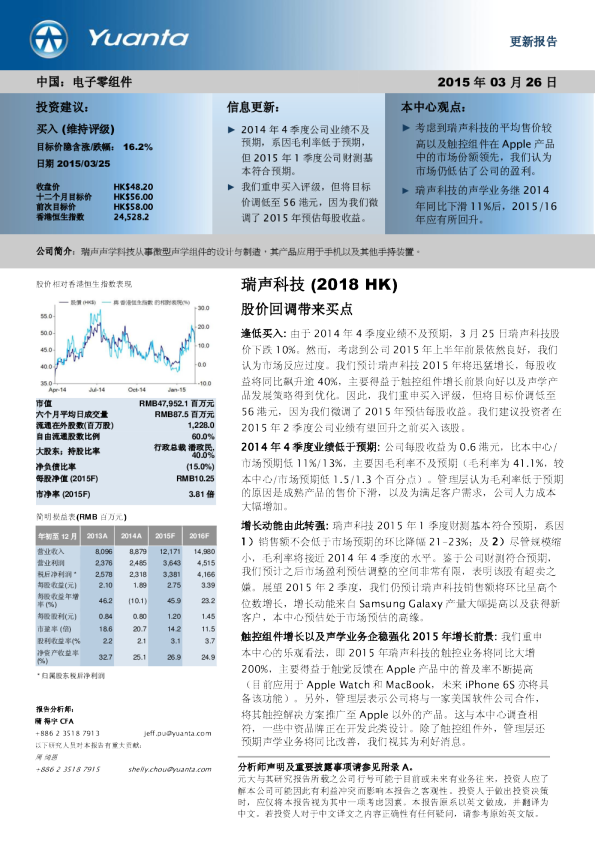 股价回调带来买点