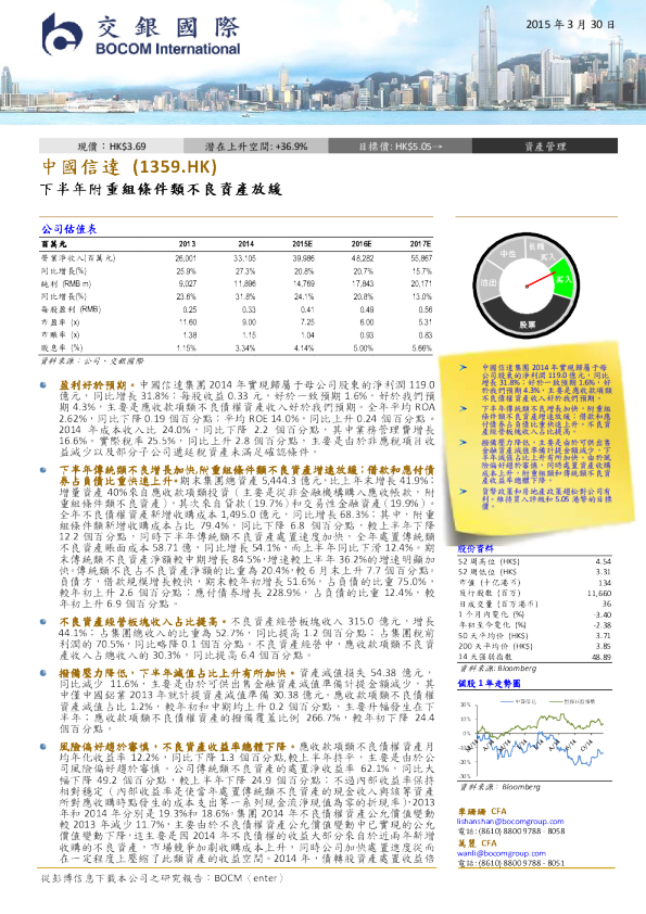 下半年附重组条件类不良资产放缓