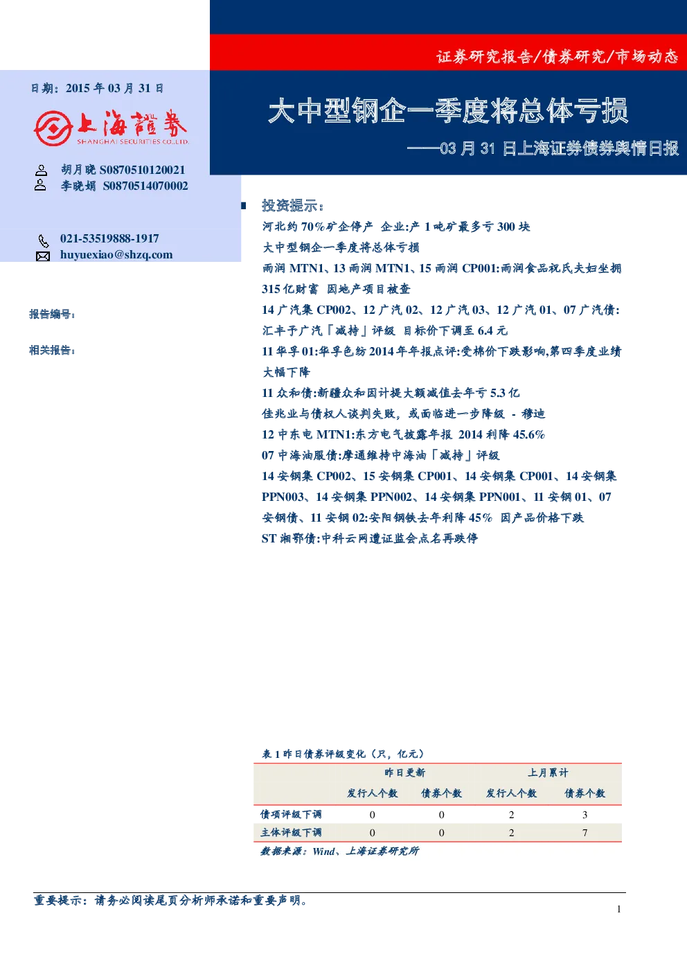 报告封面