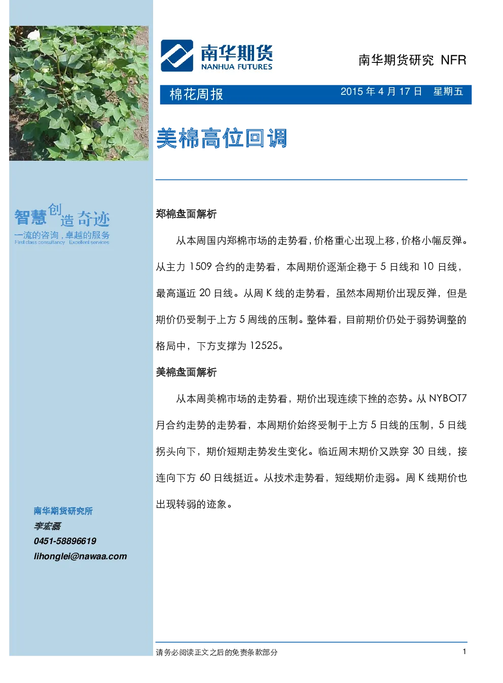 报告封面