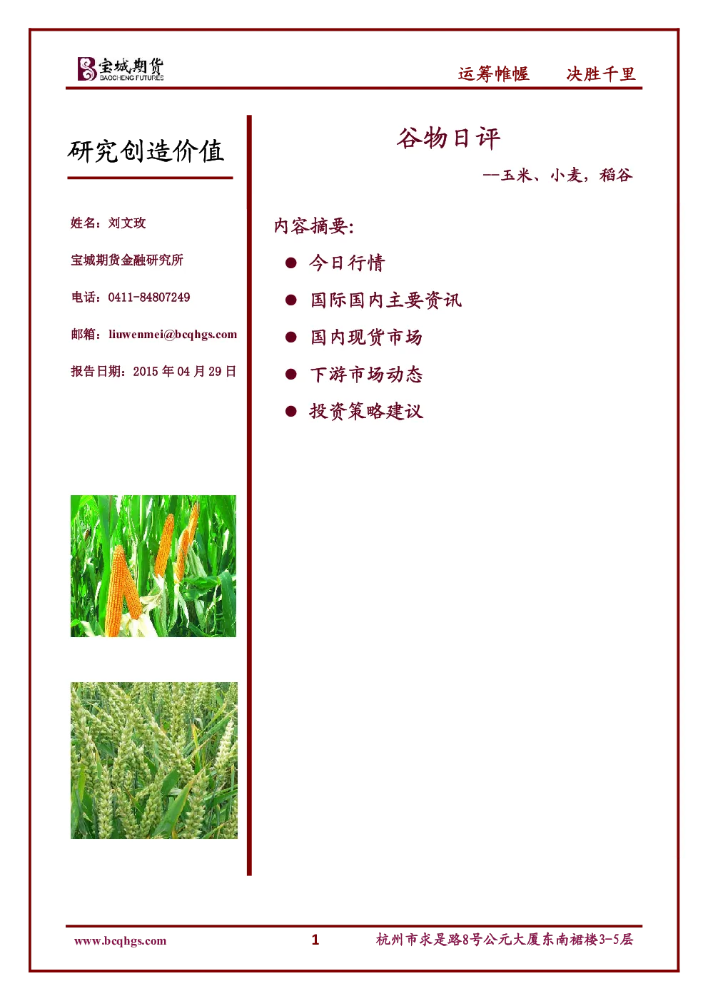 报告封面