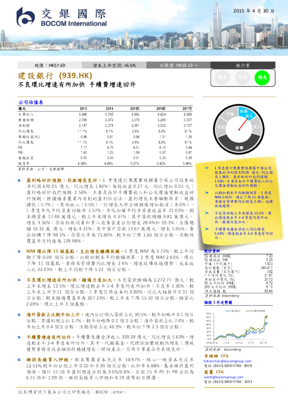 不良环比增速有所加快，手续费增速回升