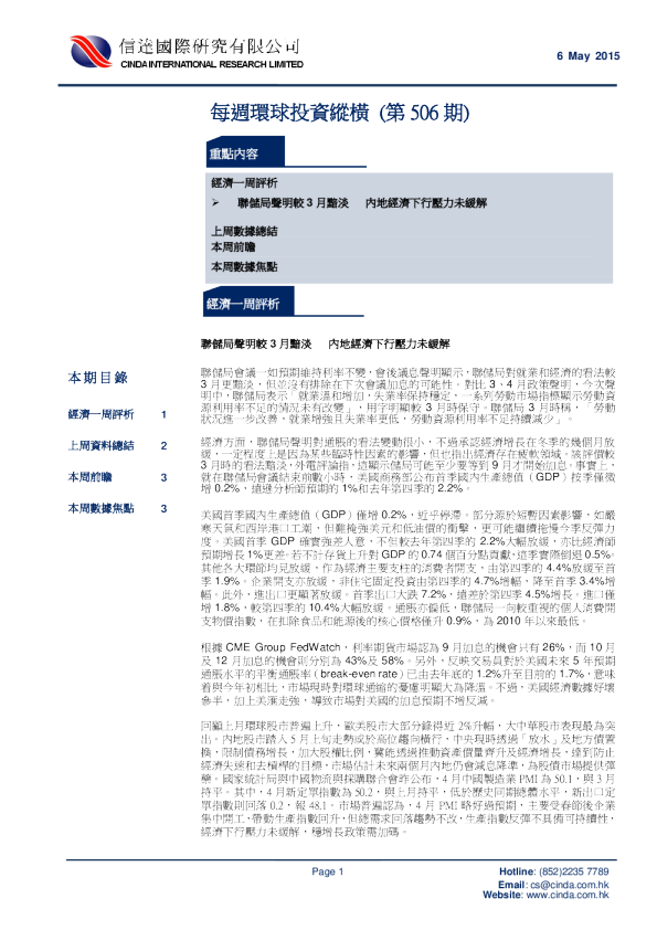 每周环球投资纵横