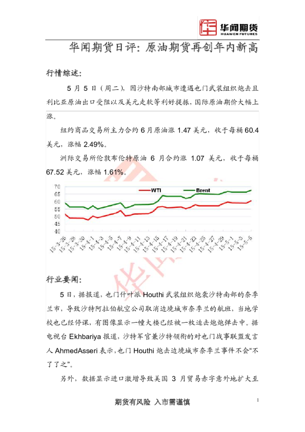 原油期货再创年内新高