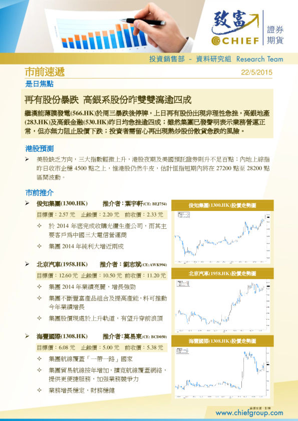 致富证券市前速递