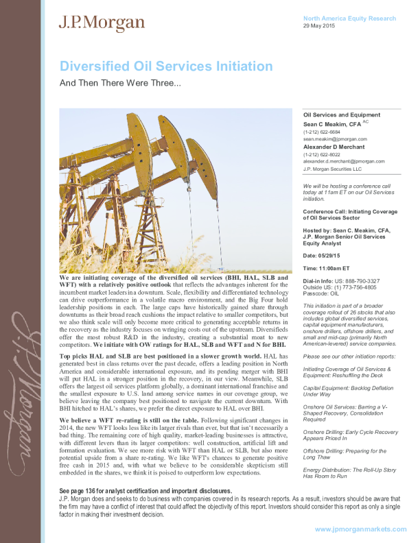 Diversified Oil Services Initiation：Diversified Oil Services Initiation