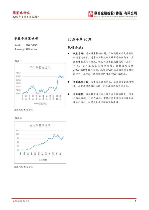 周策略研究2015年第20期