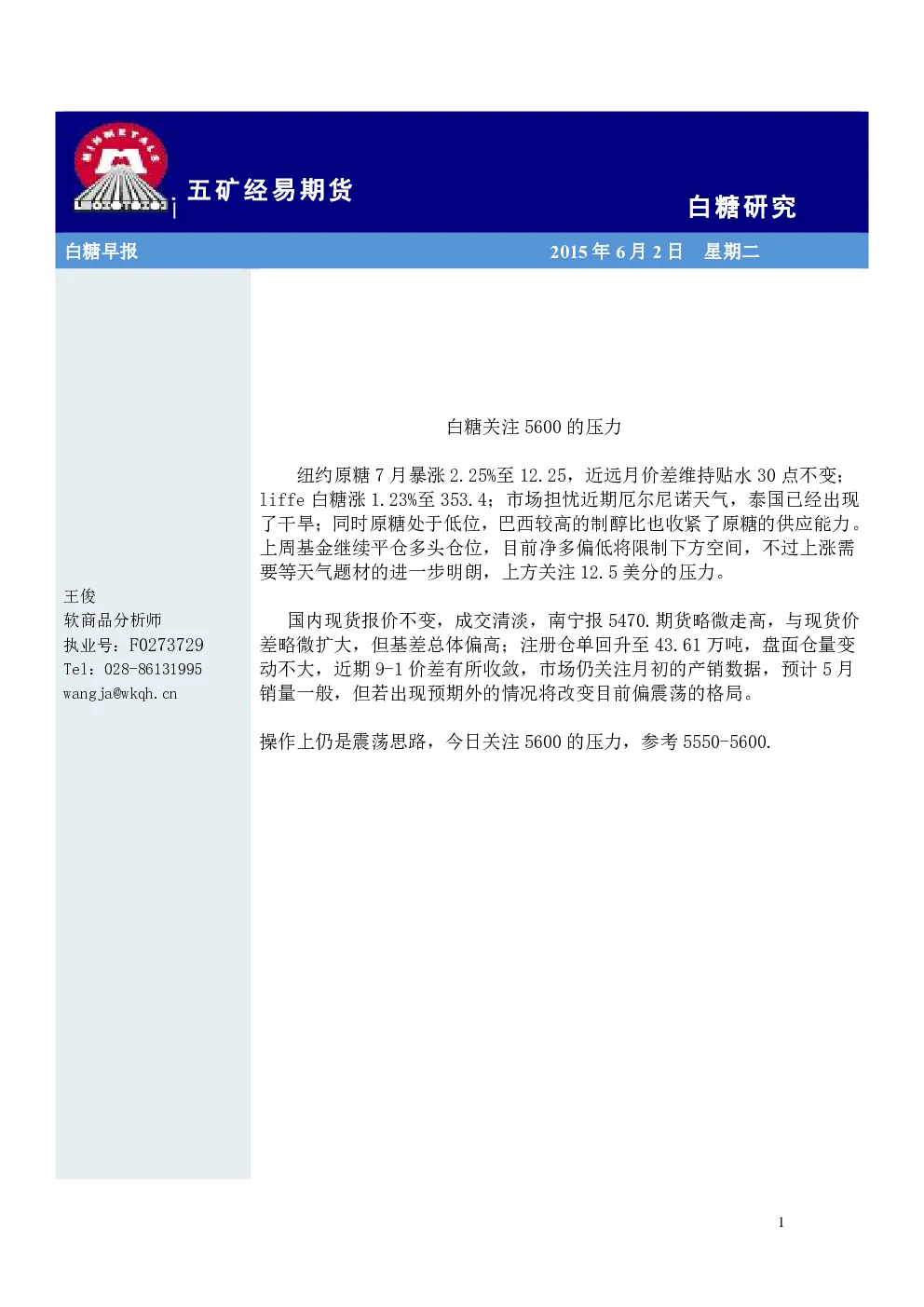 报告封面