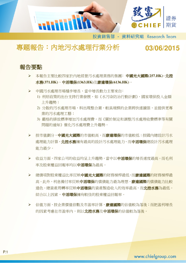 专题报告：内地污水处理行业分析