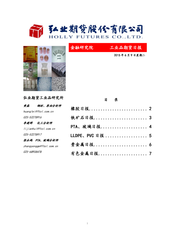 工业品期货日报