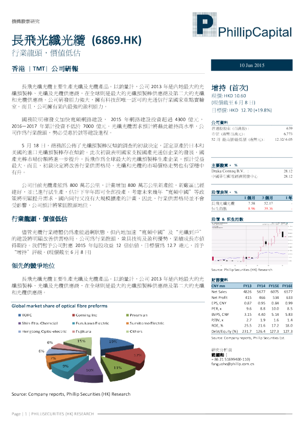 行业龙头，价值低估