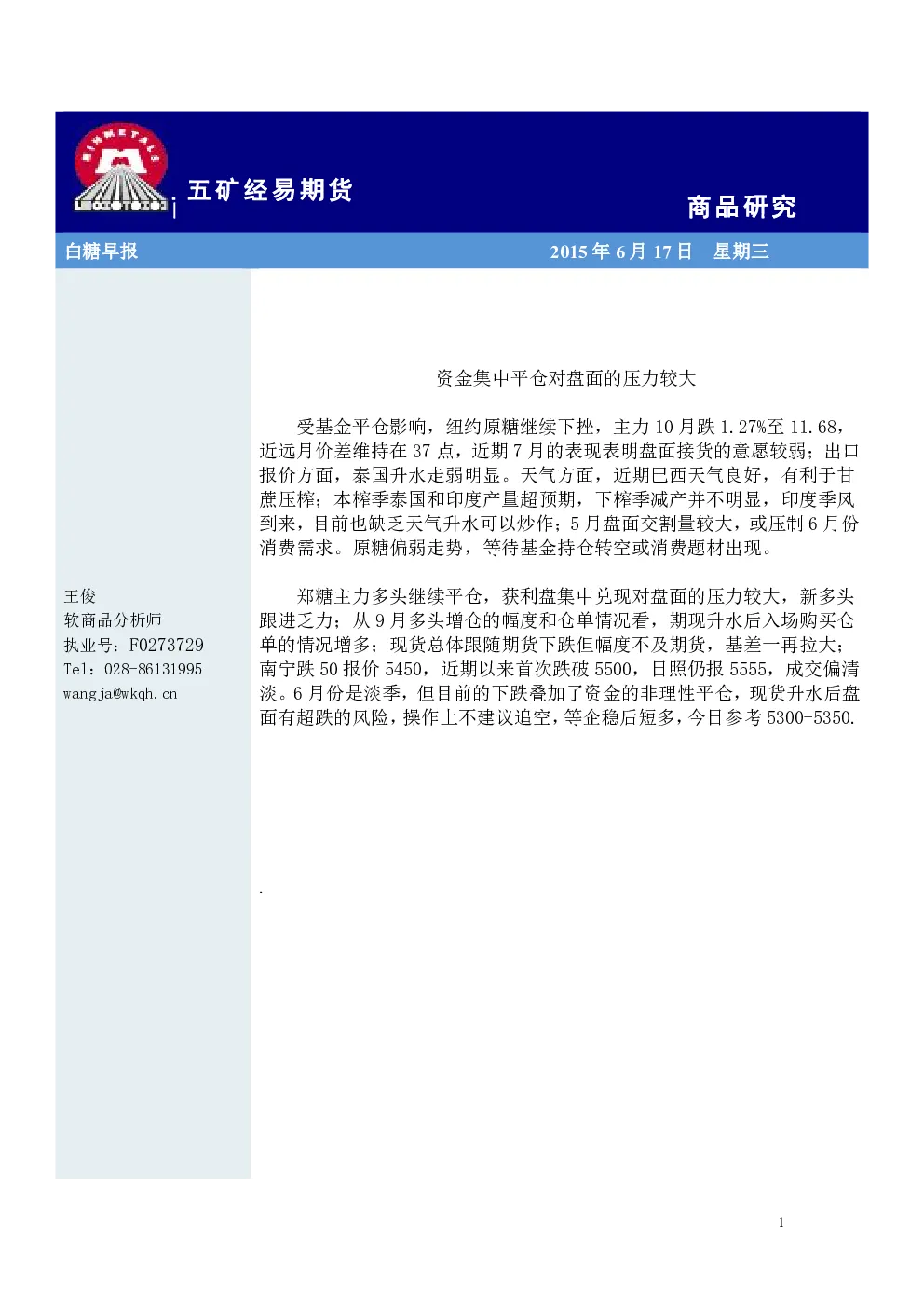 报告封面