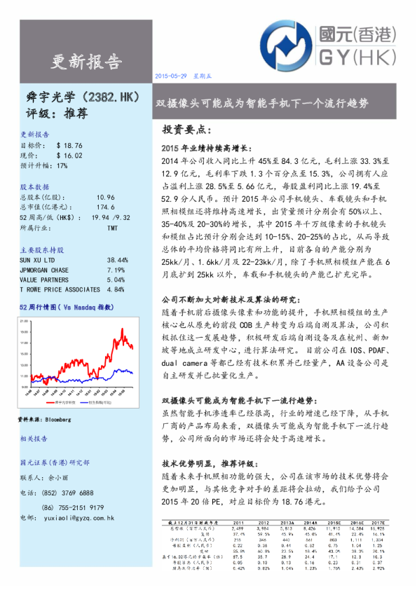 双摄像头可能成为智能手机下一个流行趋势