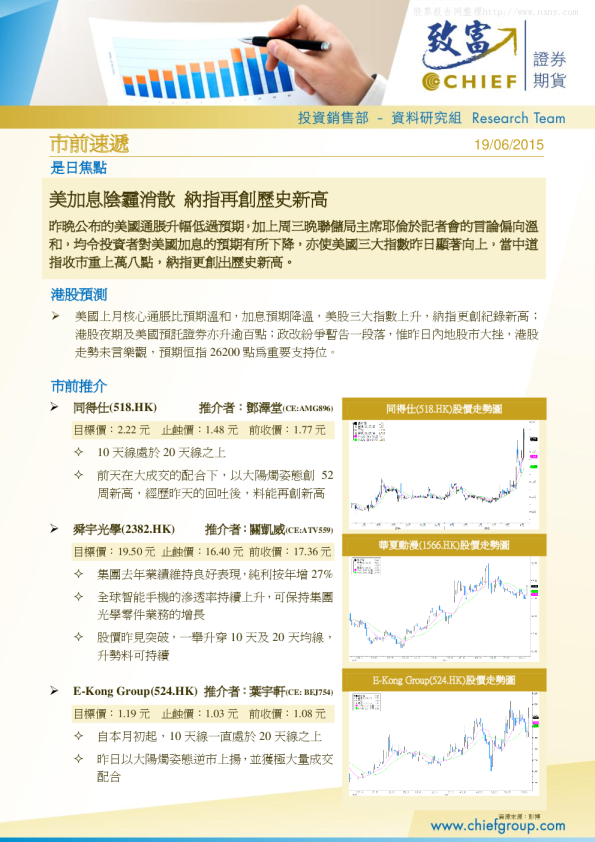 致富证券市前速递