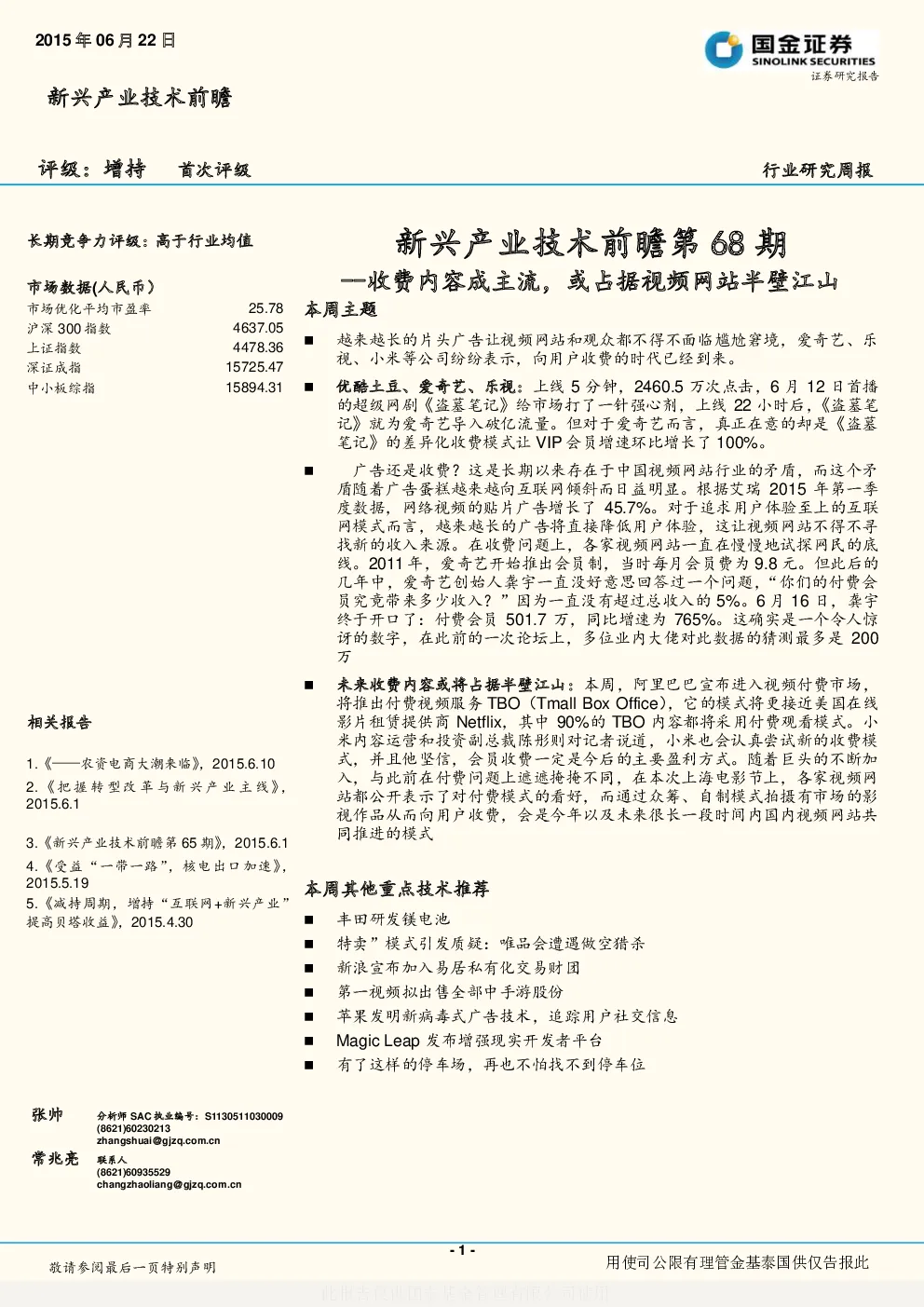 报告封面
