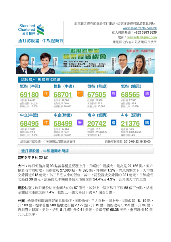 认股证·牛熊证简评