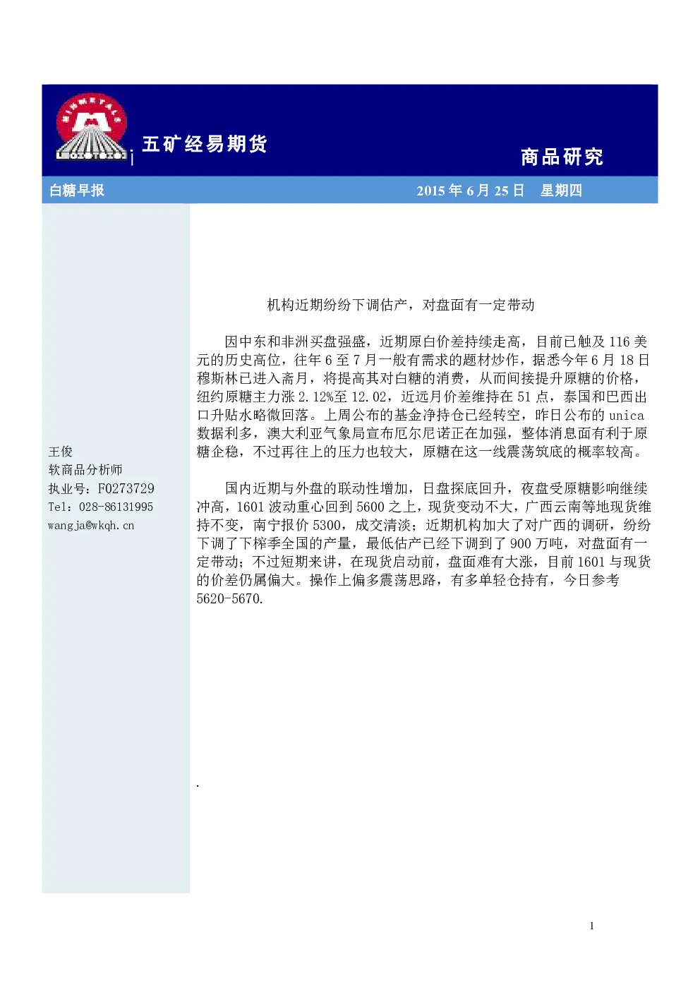 报告封面
