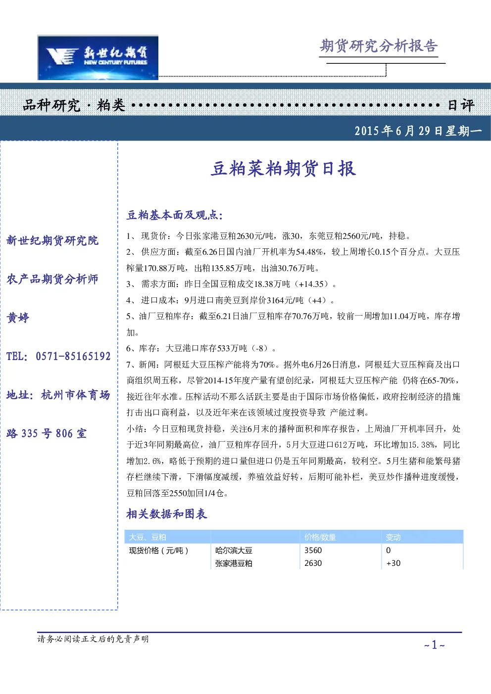 报告封面