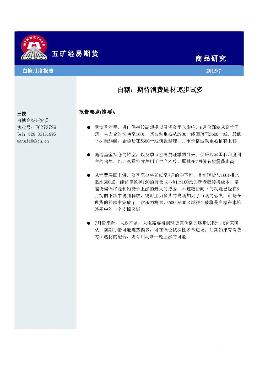 报告封面