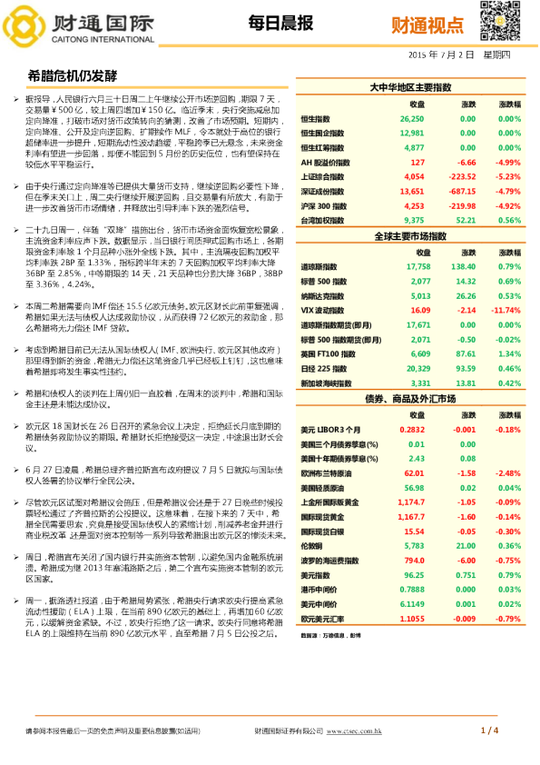 每日晨报