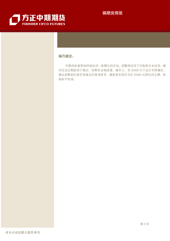 方正中期期货铜周报