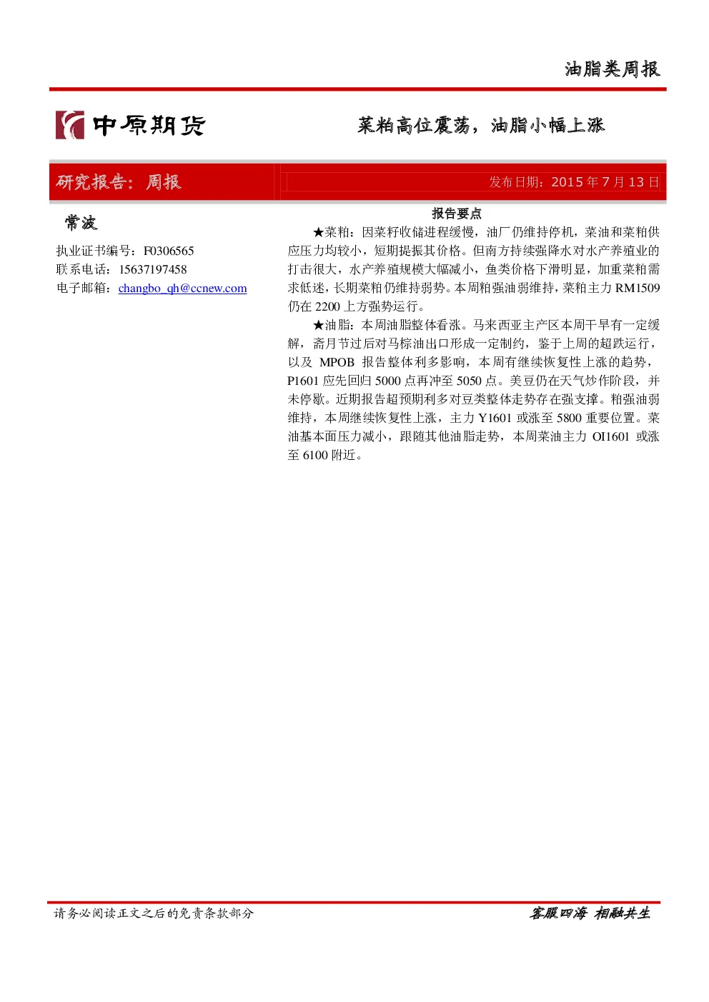 报告封面