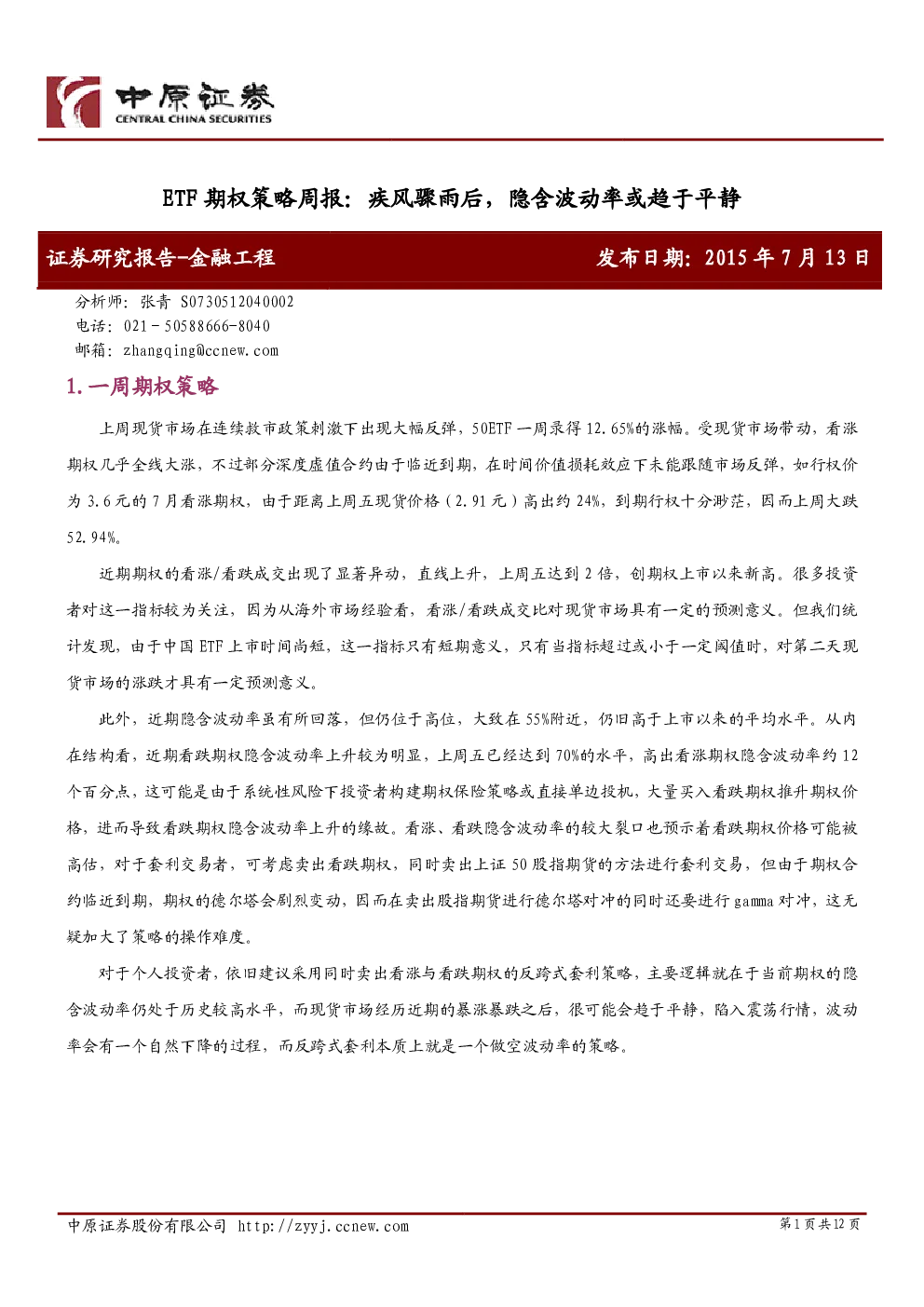 报告封面