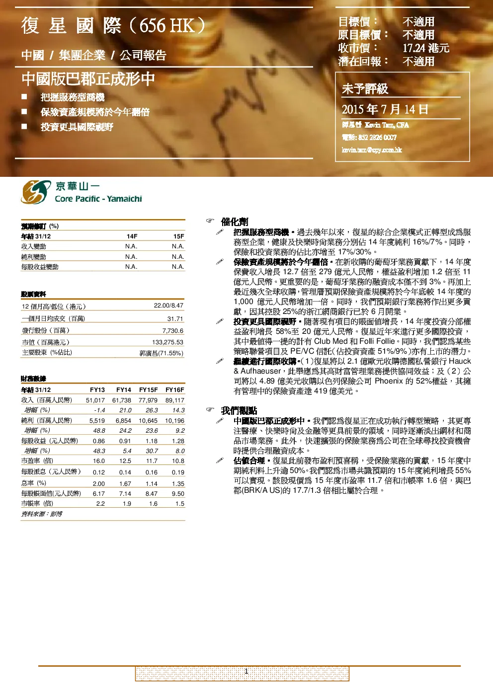 报告封面