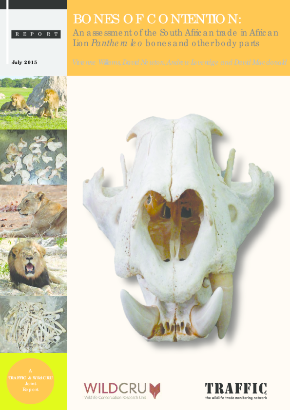 Bones of Contention: South African trade in African Lion bones and other body parts