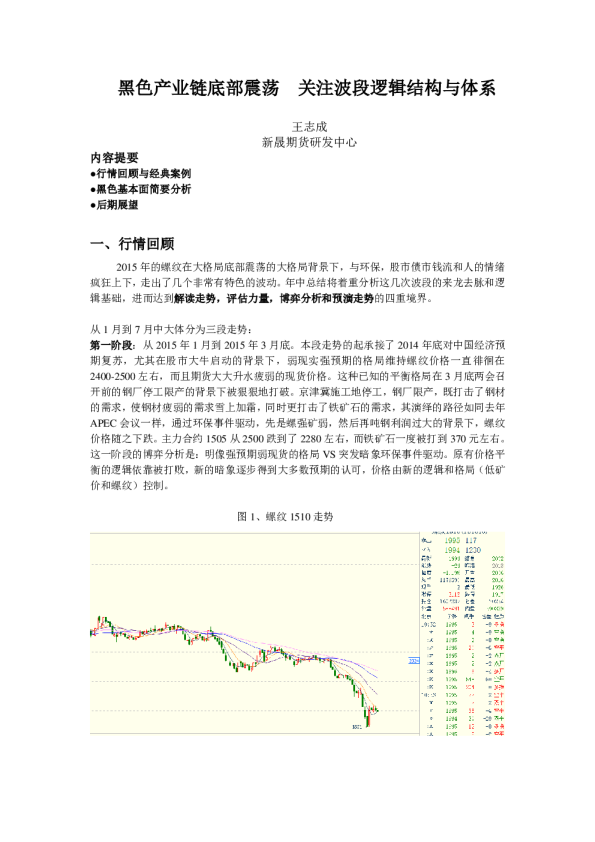 黑色产业链底部震荡 关注波段逻辑结构与体系