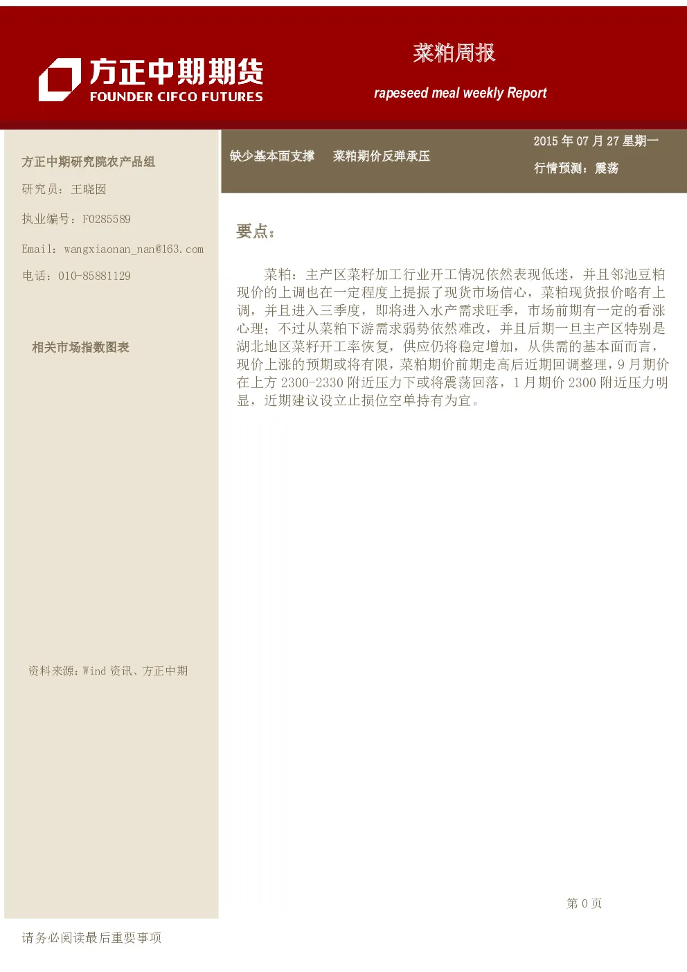 报告封面