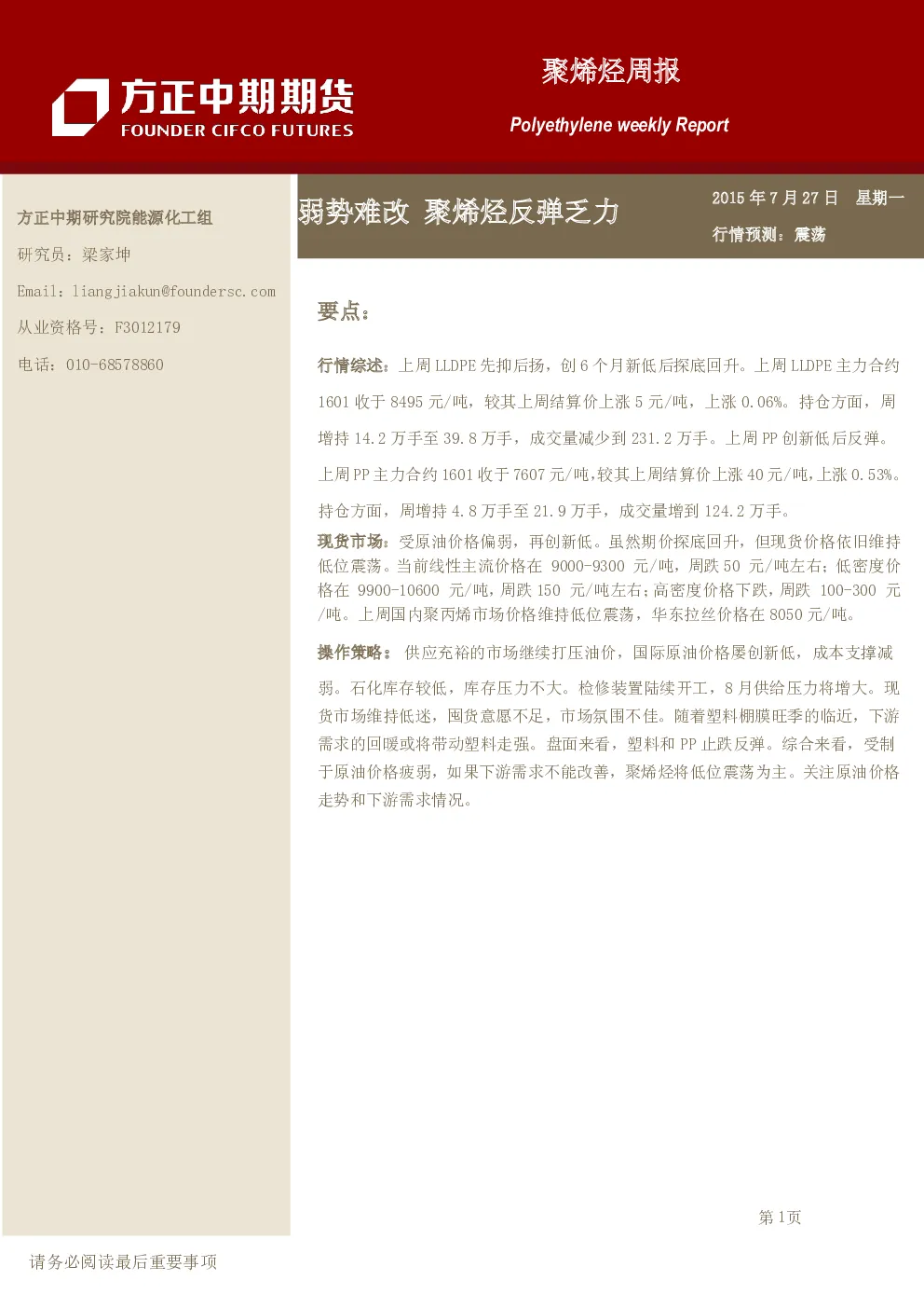 报告封面