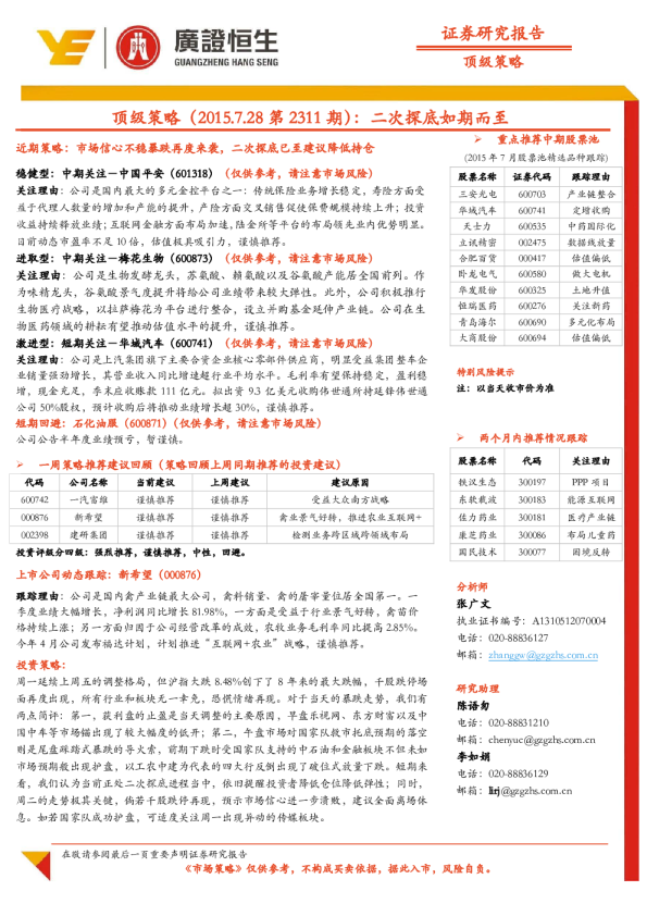 顶级策略：二次探底如期而至