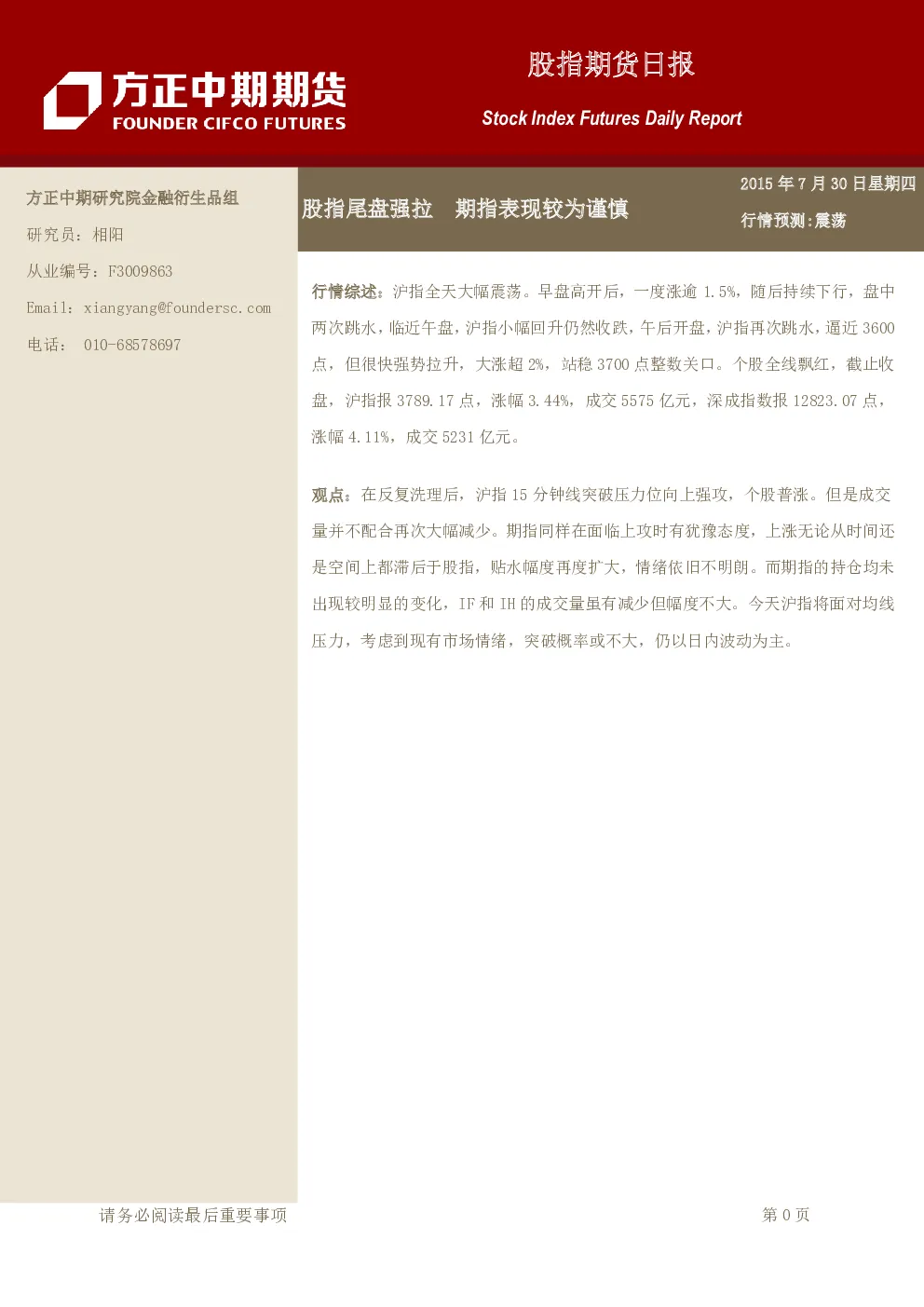 报告封面